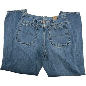 Vintage 90s y2k Women's Riders by Lee Medium Wash Denim Buckle Back Jeans Sz 10M